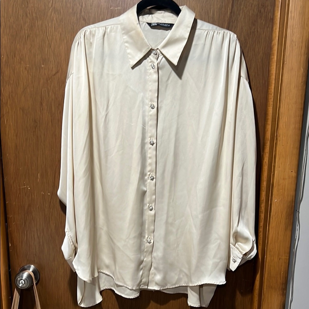 Cream Button-Up Shirt